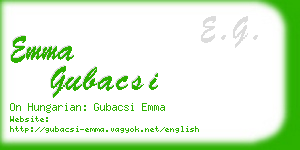 emma gubacsi business card